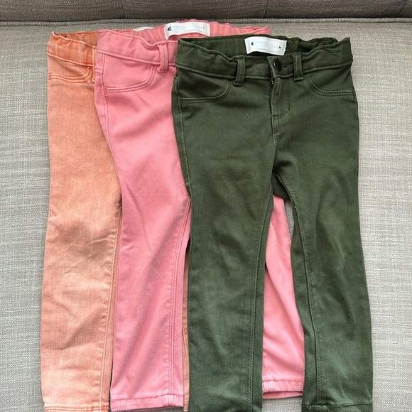 BOGO 3x Old Navy Ballerina skinny jeans - olive, pink, orange - 3T - Picture 2 of 7
